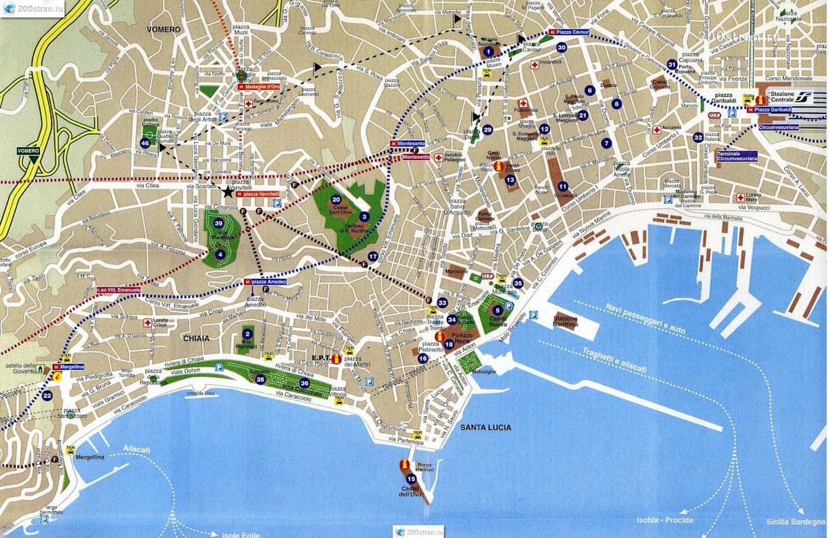 napoli شہر کا نقشہ